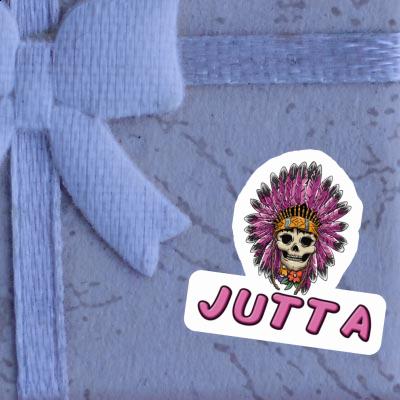 Aufkleber Jutta Frauen Totenkopf Gift package Image