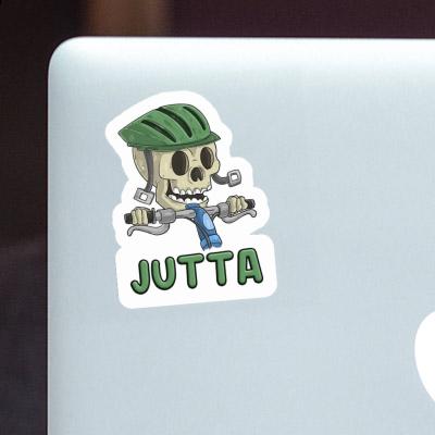 Sticker Bicycle Rider Jutta Notebook Image