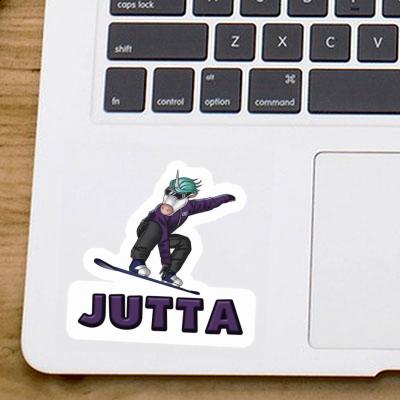 Snowboarder Sticker Jutta Notebook Image