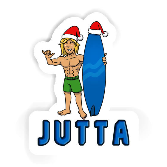 Sticker Jutta Christmas Surfer Gift package Image