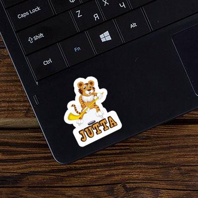 Sticker Hockey Player Jutta Laptop Image