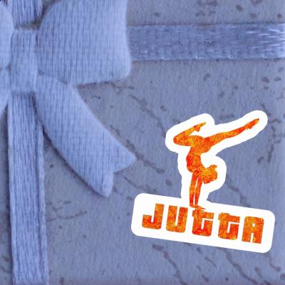 Jutta Sticker Yoga Woman Laptop Image