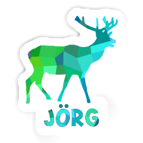 Cerf Autocollant Jörg Image