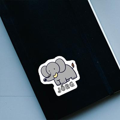 Jörg Autocollant Éléphant Notebook Image