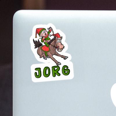 Autocollant Cheval de Noël Jörg Image