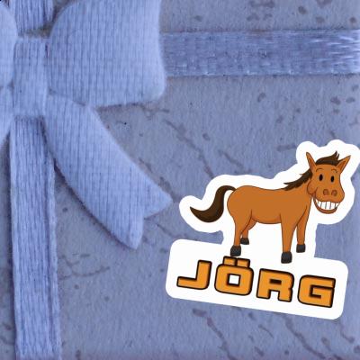 Sticker Grinning Horse Jörg Notebook Image