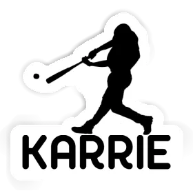 Aufkleber Baseballspieler Karrie Image