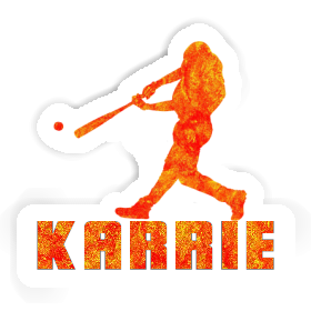 Sticker Karrie Baseball Player Image