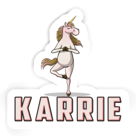 Aufkleber Karrie Yoga-Einhorn Image