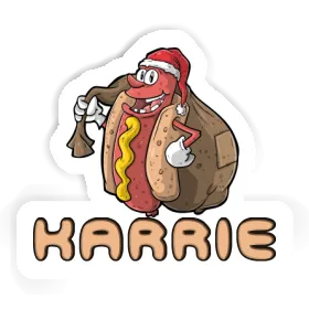 Christmas Hot Dog Sticker Karrie Image