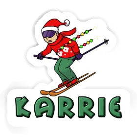 Karrie Aufkleber Weihnachtsskifahrer Image