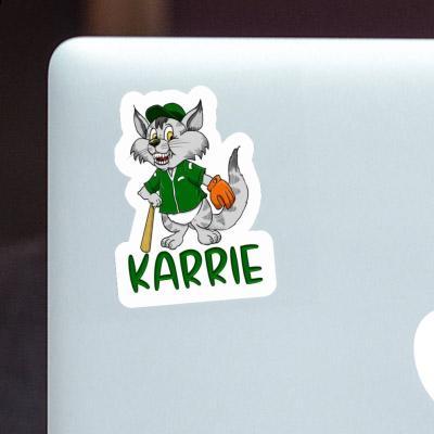 Sticker Karrie Baseball-Katze Laptop Image