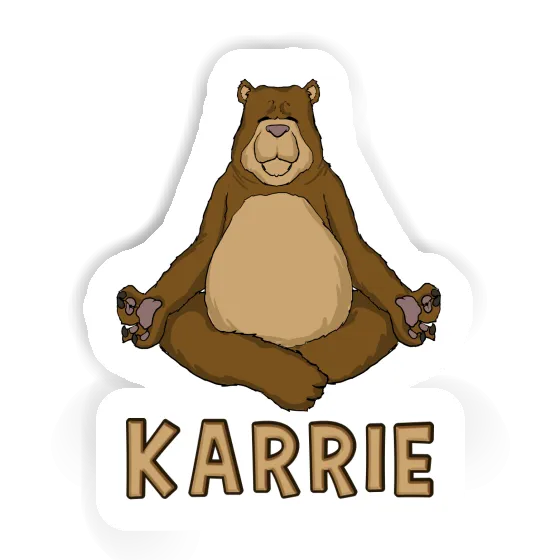 Sticker Yoga Bear Karrie Laptop Image