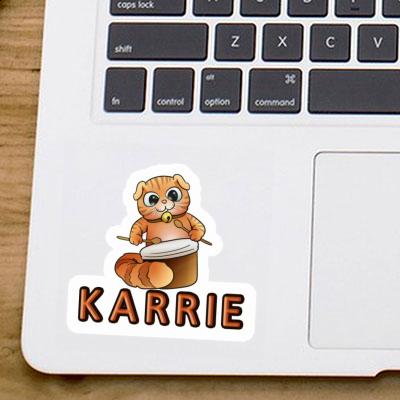 Sticker Drummer Cat Karrie Laptop Image