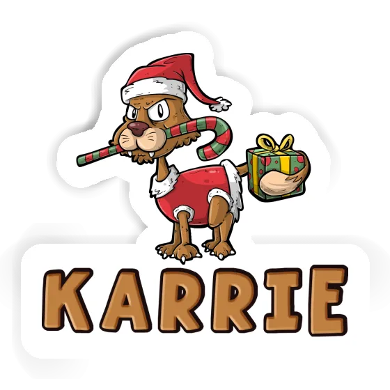 Sticker Weihnachtskatze Karrie Gift package Image