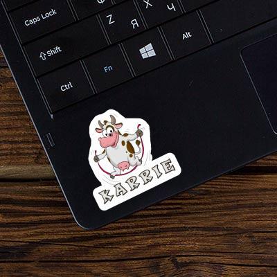 Fitness Cow Sticker Karrie Laptop Image