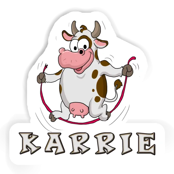 Fitness Cow Sticker Karrie Notebook Image