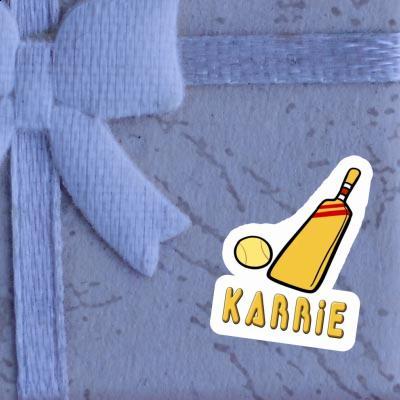 Sticker Karrie Cricket Bat Notebook Image