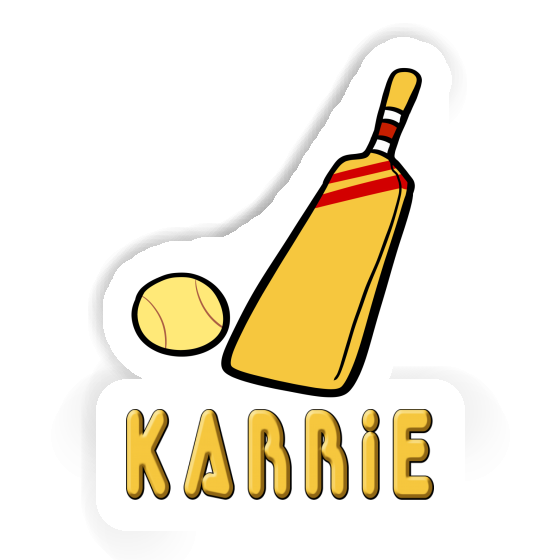 Sticker Karrie Cricket Bat Notebook Image