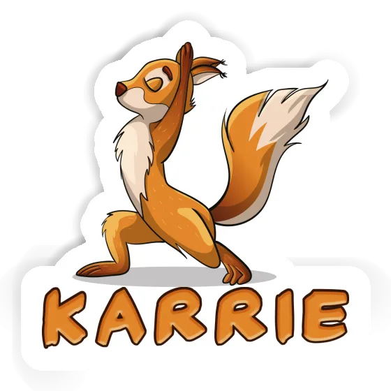 Sticker Karrie Yoga Squirrel Image