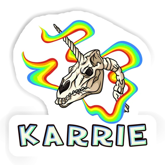 Einhorn-Totenkopf Aufkleber Karrie Image