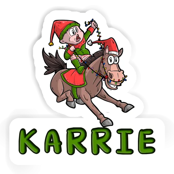 Sticker Christmas Horse Karrie Laptop Image