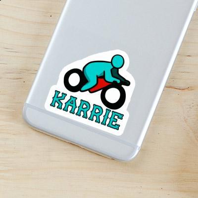 Karrie Sticker Motorbike Driver Laptop Image