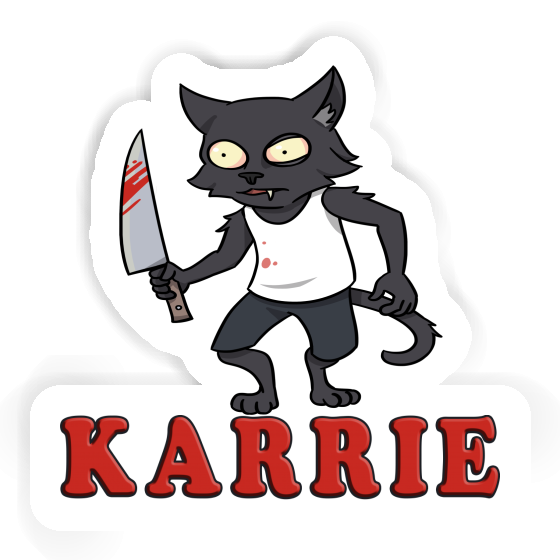 Sticker Karrie Psycho Cat Laptop Image