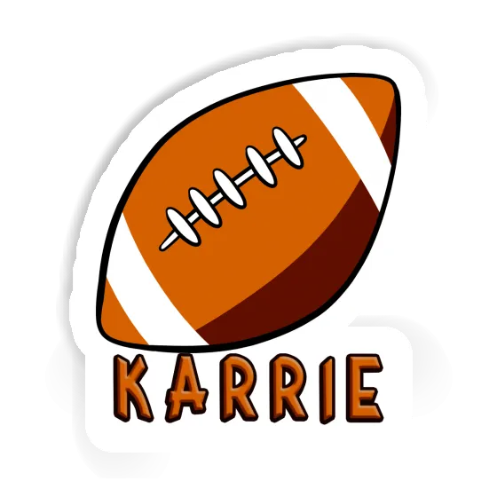 Rugby Ball Sticker Karrie Laptop Image