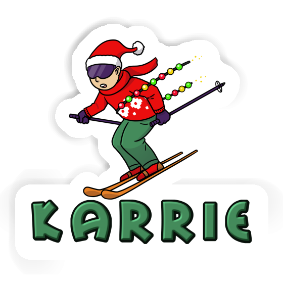 Skieur de Noël Autocollant Karrie Image