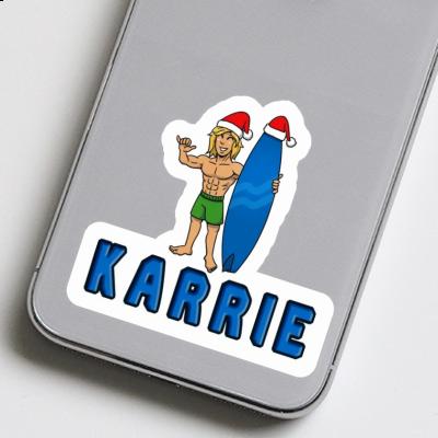 Christmas Surfer Sticker Karrie Laptop Image