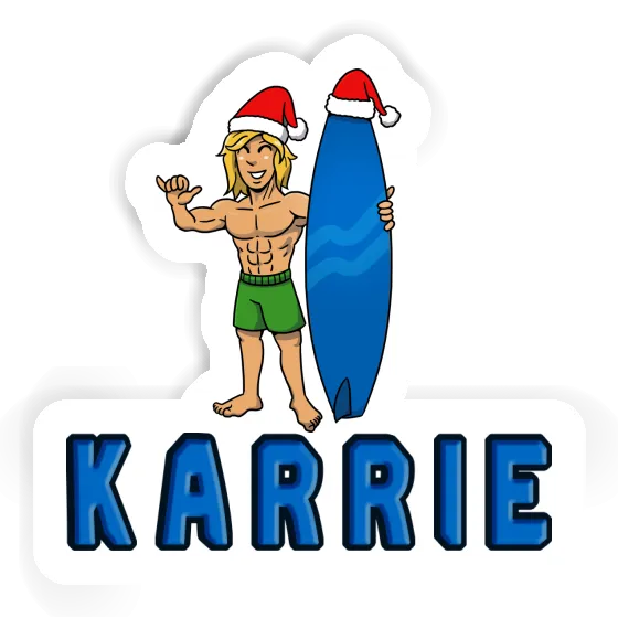 Autocollant Karrie Surfeur de Noël Image