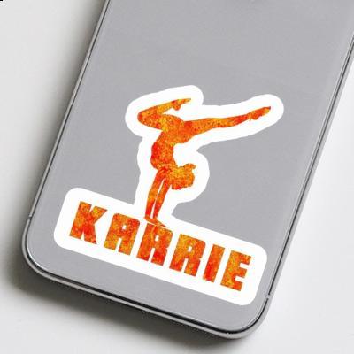 Sticker Karrie Yoga-Frau Laptop Image