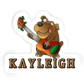 Guitar Dog Sticker Kayleigh Image