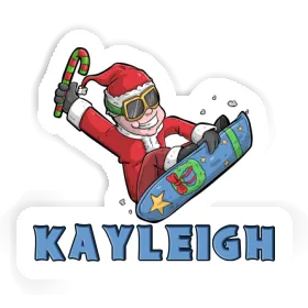 Kayleigh Sticker Christmas Snowboarder Image