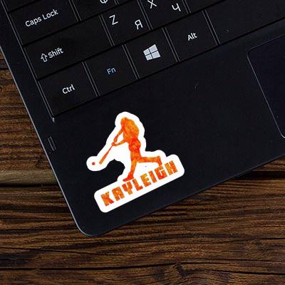 Sticker Baseball Player Kayleigh Laptop Image