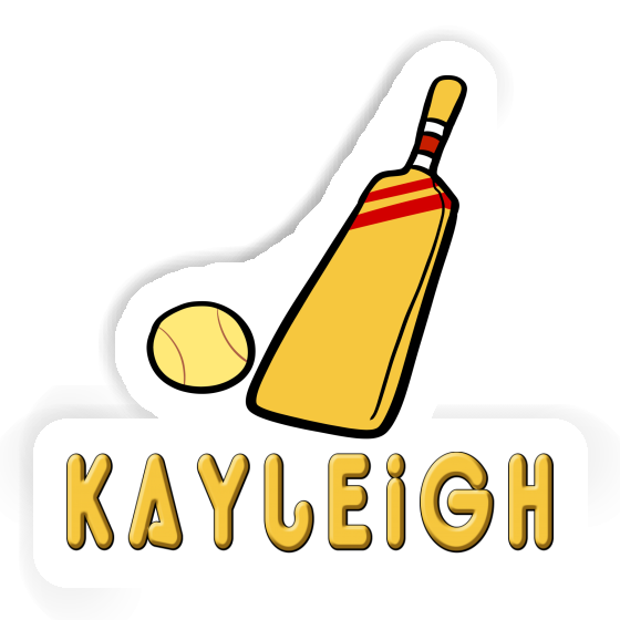 Sticker Cricket Bat Kayleigh Laptop Image