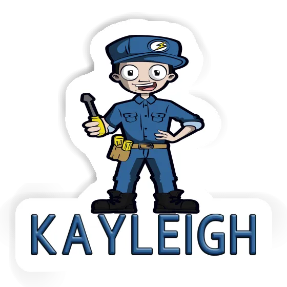 Sticker Kayleigh Electrician Notebook Image