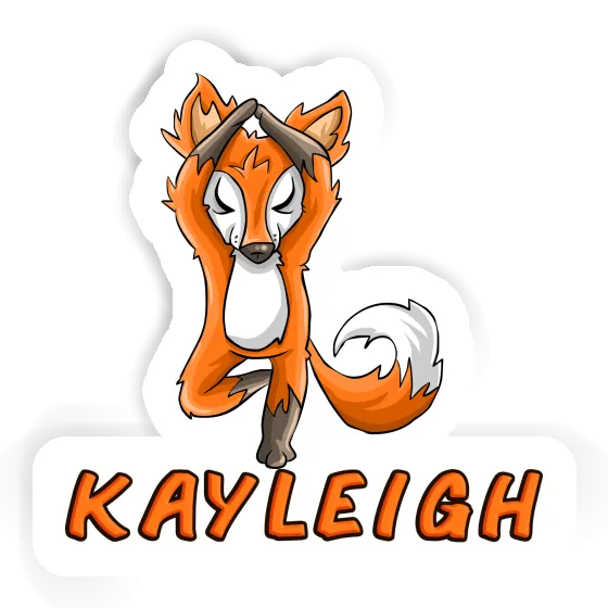 Sticker Kayleigh Yoga Fox Laptop Image