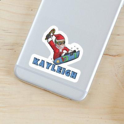 Kayleigh Sticker Christmas Snowboarder Notebook Image