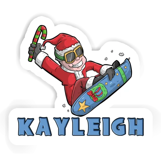 Kayleigh Sticker Christmas Snowboarder Laptop Image