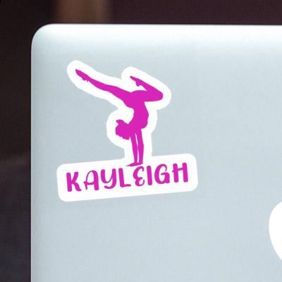 Femme de yoga Autocollant Kayleigh Laptop Image