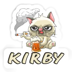 Kirby Sticker Smoking Cat Image