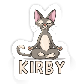 Kirby Sticker Yoga Cat Image