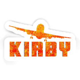 Kirby Sticker Airplane Image