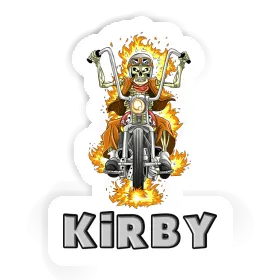 Sticker Kirby Motorcycle Rider Image