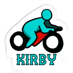 Motorbike Driver Sticker Kirby Image