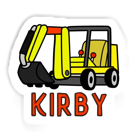 Sticker Kirby Mini-Excavator Notebook Image