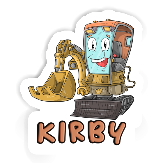 Sticker Kirby Excavator Notebook Image