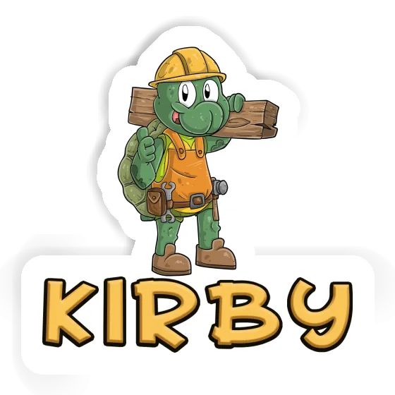 Sticker Construction worker Kirby Gift package Image